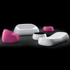 Designerski szezlong zewnętrzny z białego polietylenu Wyprodukowano we Włoszech - Ervin Viadurini