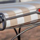 Szezlong zewnętrzny z żelaza i ręcznie robionej tkaniny Made in Italy - Relax Viadurini