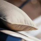 Szezlong zewnętrzny z żelaza i ręcznie robionej tkaniny Made in Italy - Relax Viadurini