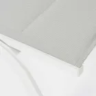 Szezlong zewnętrzny z materiału tekstylnego i aluminium na kółkach, 4 sztuki - Babilonia Viadurini