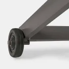 Szezlong zewnętrzny z materiału tekstylnego i aluminium na kółkach, 4 sztuki - Babilonia Viadurini