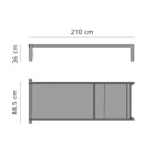 Leżak ogrodowy z wysokiej jakości materacem lub bez - Filomenalet Viadurini