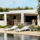 Leżak ogrodowy z wysokiej jakości materacem lub bez - Filomenalet Viadurini