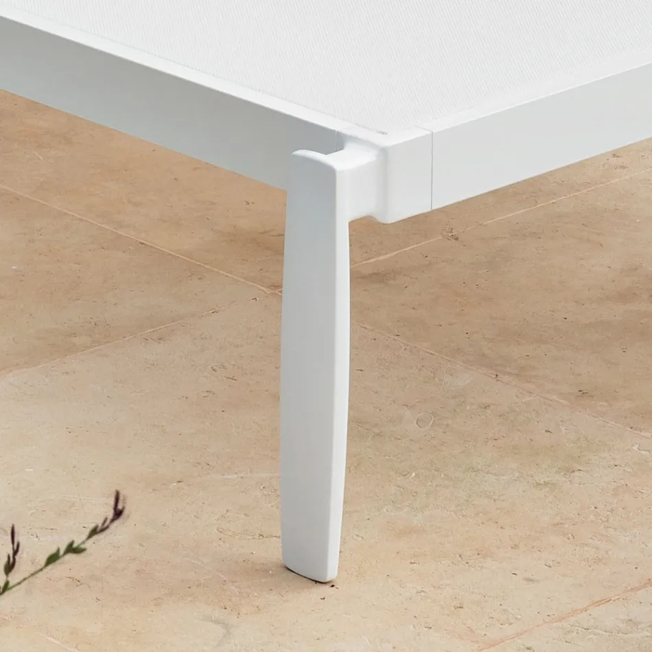 Leżak ogrodowy z lub bez wysokiej jakości materaca - Filomenalet Viadurini