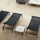 Leżak ogrodowy z wysokiej jakości materacem lub bez - Filomenalet Viadurini