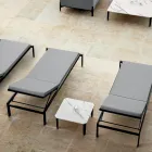 Leżak ogrodowy z wysokiej jakości materacem lub bez - Filomenalet Viadurini