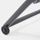 Szezlong ogrodowy z kółkami i odchylanym oparciem, 4 sztuki - Babilonia Viadurini