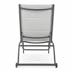 Szezlong ogrodowy z kółkami i odchylanym oparciem, 4 sztuki - Babilonia Viadurini