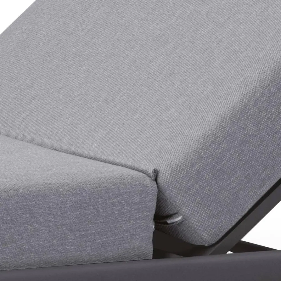 Szezlong ogrodowy z aluminium pokrytego tkaniną - Eufemia Viadurini