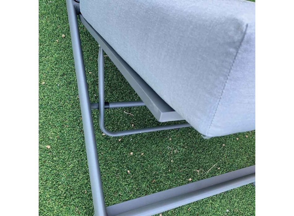 Szezlong ogrodowy z aluminium pokrytego tkaniną - Eufemia Viadurini