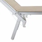 Nowoczesna szezlong ogrodowy z parasolką i rozkładanym oparciem - Arnold Viadurini