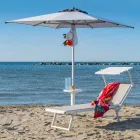 Nowoczesna szezlong ogrodowy z parasolką i rozkładanym oparciem - Arnold Viadurini