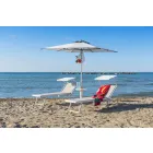 Nowoczesna szezlong ogrodowy z parasolką i rozkładanym oparciem - Arnold Viadurini