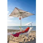 Nowoczesna szezlong ogrodowy z parasolką i rozkładanym oparciem - Arnold Viadurini