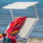 Nowoczesna szezlong ogrodowy z parasolką i rozkładanym oparciem - Arnold Viadurini