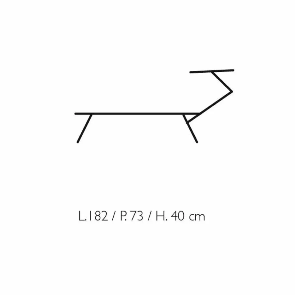 Nowoczesna szezlong ogrodowy z parasolką i rozkładanym oparciem - Arnold Viadurini