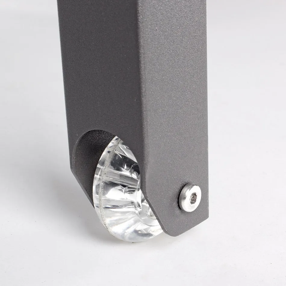 Rozkładany szezlong ogrodowy z aluminium, Homemotion, 4 sztuki - Lester Viadurini