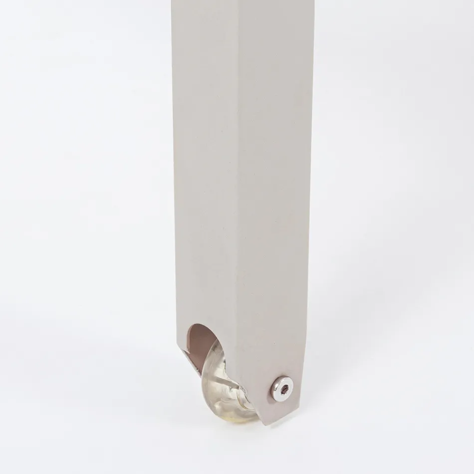 Rozkładany szezlong ogrodowy z aluminium, Homemotion, 4 sztuki - Lester Viadurini