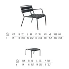 Szezlong ogrodowy z metalowym podnóżkiem Made in Italy - Amina Viadurini