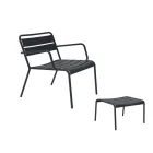 Szezlong ogrodowy z metalowym podnóżkiem Made in Italy - Amina Viadurini