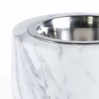 Miska dla psów i kotów w białym marmurze z Carrary Made in Italy - Ciotta Viadurini