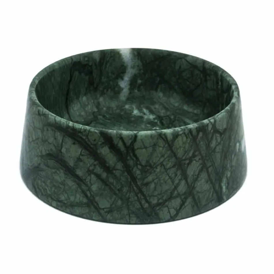 Nowoczesna miska dla psa i kota z różowego marmuru Portugalia lub zielonego marmuru z Gwatemali - Catt Viadurini