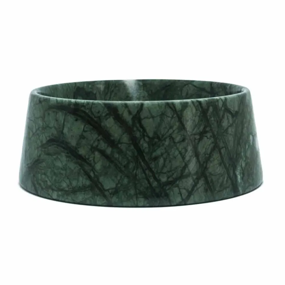 Nowoczesna miska dla psa i kota z różowego marmuru Portugalia lub zielonego marmuru z Gwatemali - Catt Viadurini