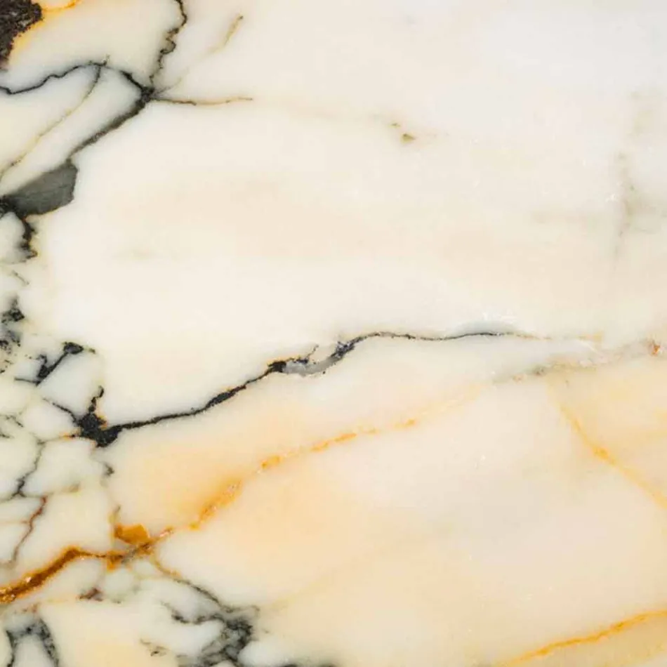 Duża okrągła miska z marmuru Portoro lub Paonazzo Made in Italy - Glazer Viadurini