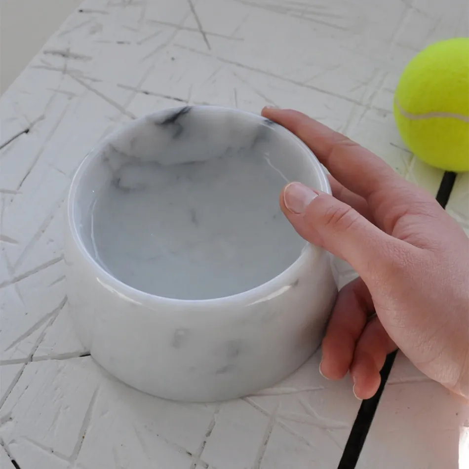 Marmurowa miska dla psa/kota Made in Italy - Komi Viadurini