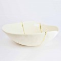 Miski z białej porcelany i złotych liści włoski luksusowy design - Cicatroro