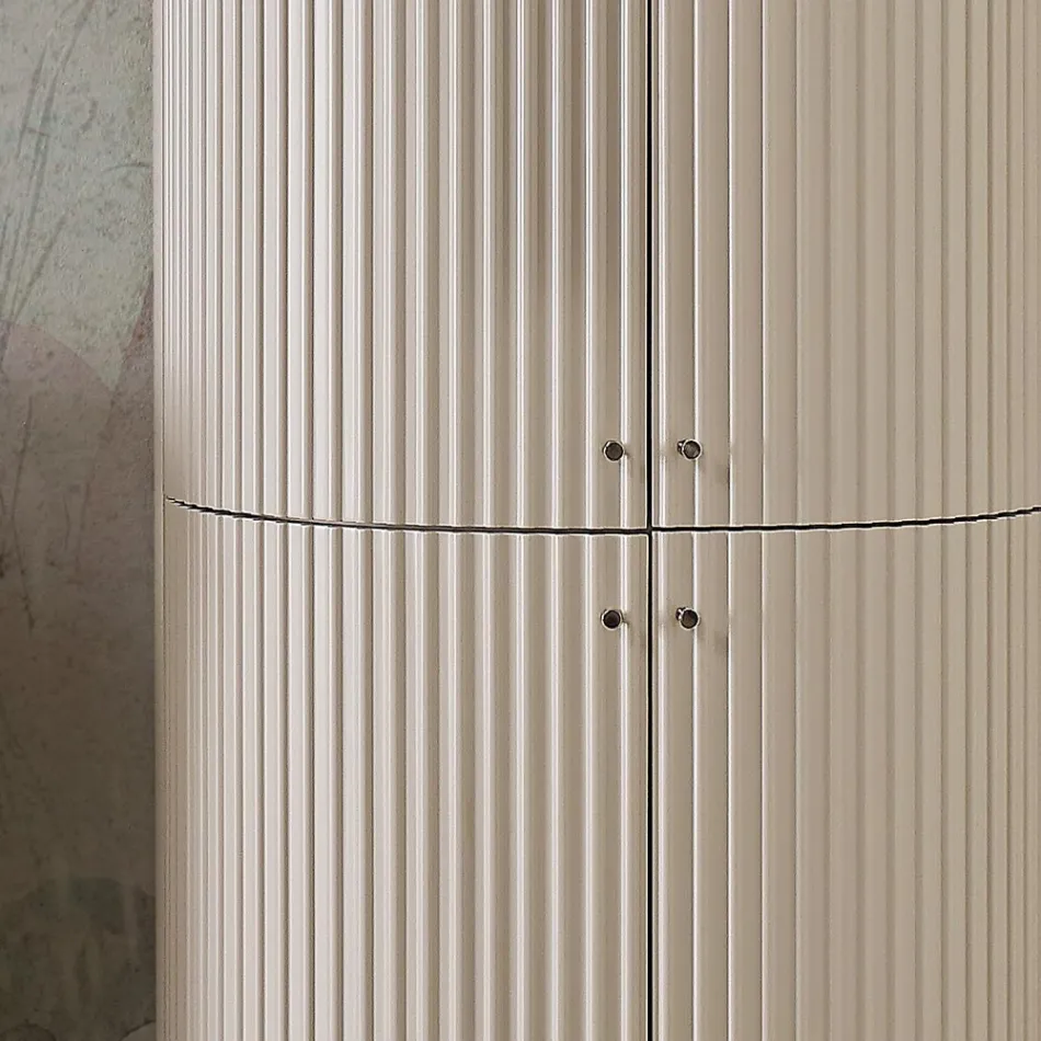 Kolumna z czterema drzwiami z przetwarzaniem Cannetté Made in Italy - Candy Viadurini