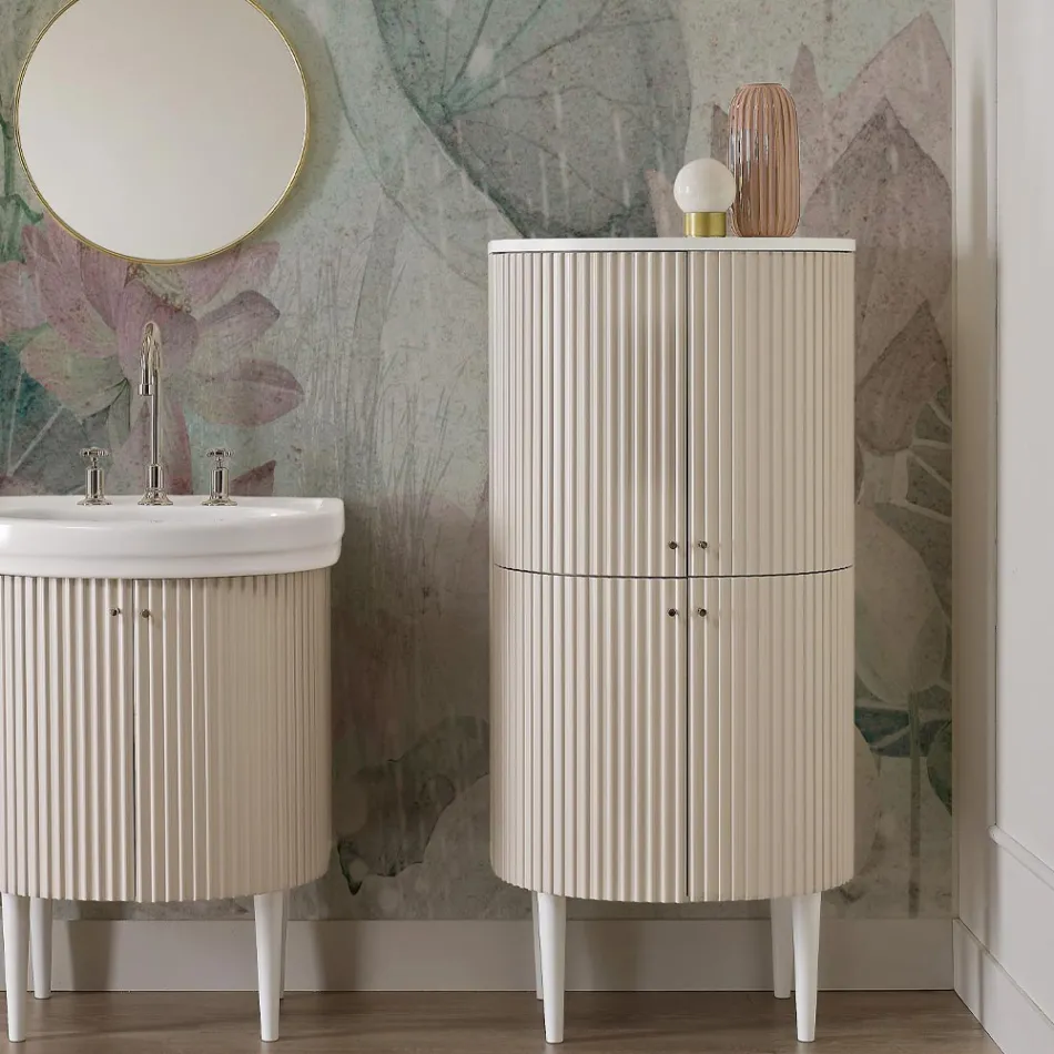 Kolumna z czterema drzwiami z przetwarzaniem Cannetté Made in Italy - Candy Viadurini