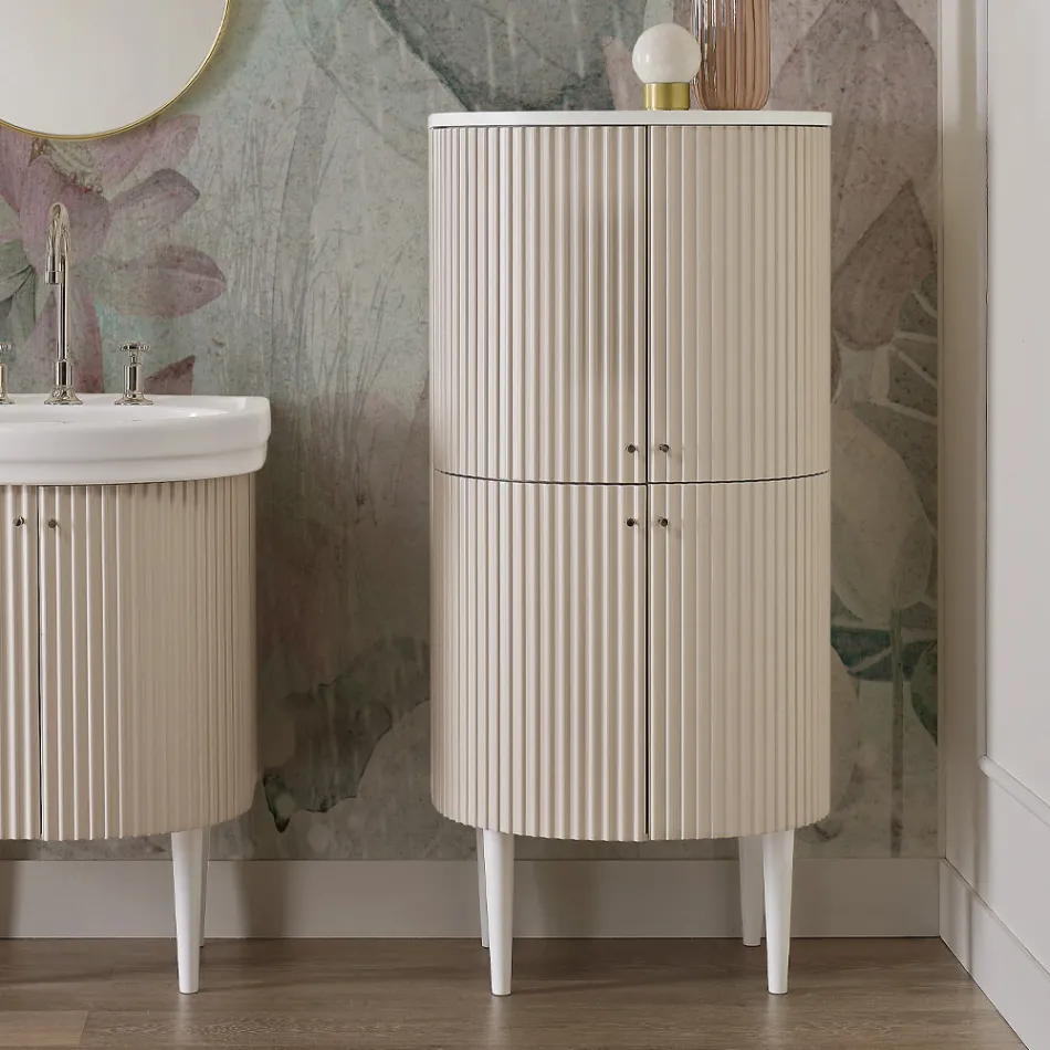 Kolumna z czterema drzwiami z przetwarzaniem Cannetté Made in Italy - Candy Viadurini