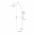 Kolumna prysznicowa z przełącznikiem i kwadratową głowicą prysznicową Made in Italy - srebrna Viadurini