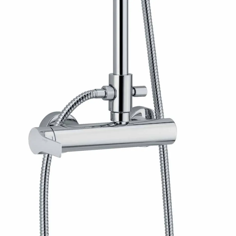 Kolumna prysznicowa z mosiężną baterią jednouchwytową Made in Italy - Padula Viadurini