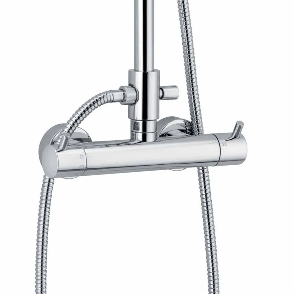 Kolumna prysznicowa z mieszaczem termostatycznym z mosiądzu Made in Italy - Gallo Viadurini