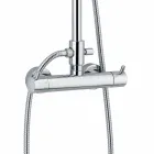 Kolumna prysznicowa z mieszaczem termostatycznym z mosiądzu Made in Italy - Gallo Viadurini