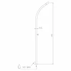 Zewnętrzna kolumna prysznicowa ze stali z wbudowaną głowicą prysznicową Made in Italy - Yuki Viadurini