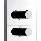 Termostatyczna kolumna prysznicowa z chromowanej stali nierdzewnej Wyprodukowano we Włoszech - Pampo Viadurini