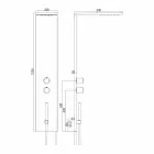 Termostatyczna kolumna prysznicowa z chromowanej stali nierdzewnej Wyprodukowano we Włoszech - Pampo Viadurini
