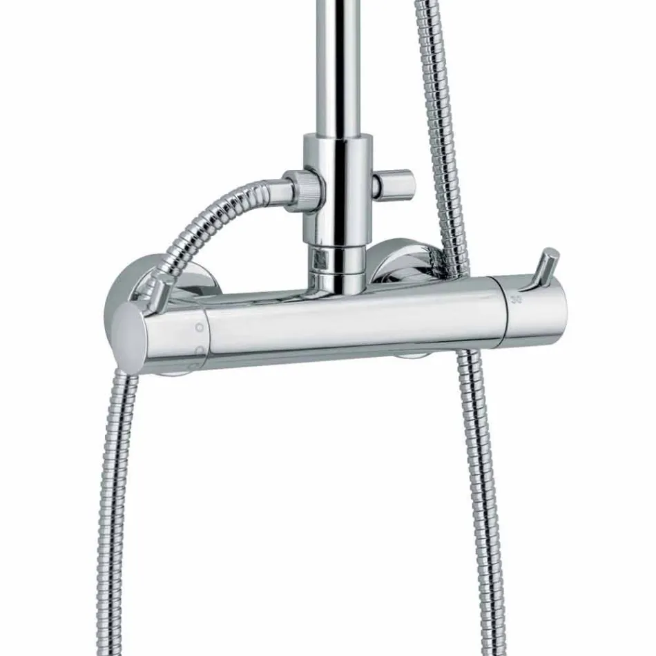 Luksusowa kolumna prysznicowa z mosiężnym chromowanym wykończeniem Made in Italy - Gallo Viadurini