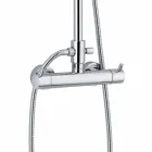 Luksusowa kolumna prysznicowa z mosiężnym chromowanym wykończeniem Made in Italy - Gallo Viadurini