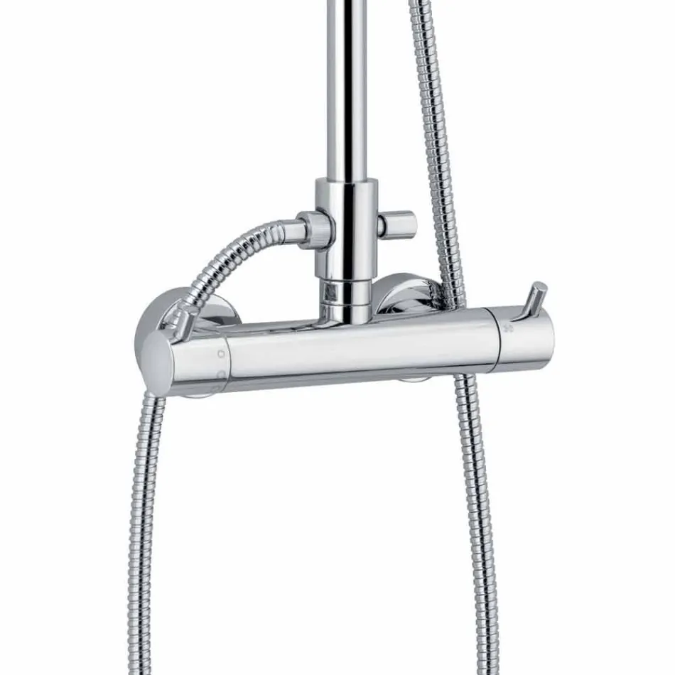 Luksusowa kolumna prysznicowa z mosiężnym chromowanym wykończeniem Made in Italy - Gallo Viadurini