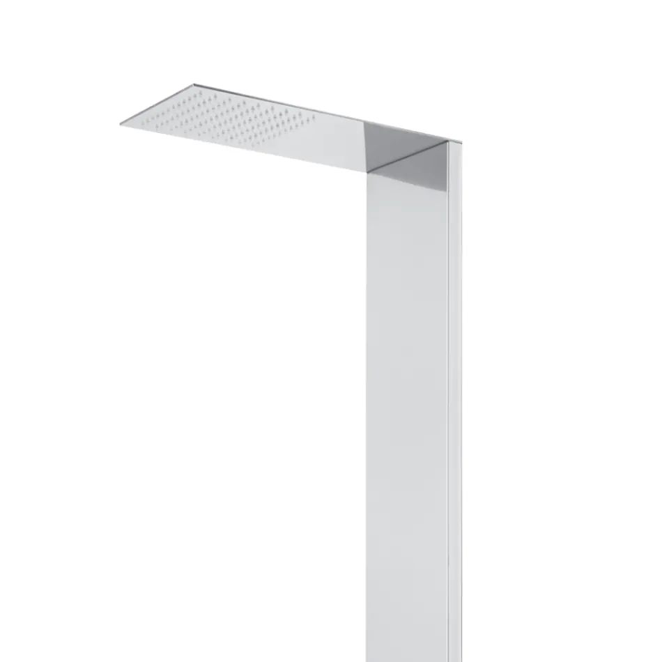 Stalowa kolumna prysznicowa z deszczownicą Made in Italy - Sailor Viadurini