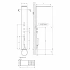 Stalowa kolumna prysznicowa z deszczownicą Made in Italy - Sailor Viadurini