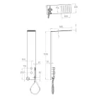 Stalowa kolumna prysznicowa z deszczownicą Made in Italy - Sailor Viadurini