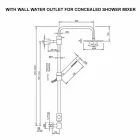 Mosiężna kolumna prysznicowa z prysznicem ABS i głowicą prysznicową Made in Italy - okap Viadurini