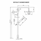 Mosiężna kolumna prysznicowa z prysznicem ABS i głowicą prysznicową Made in Italy - okap Viadurini