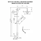 Mosiężna kolumna prysznicowa z prysznicem ABS i głowicą prysznicową Made in Italy - okap Viadurini