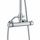 Mosiężna kolumna prysznicowa z mieszaczem termostatycznym Made in Italy - Gallo Viadurini